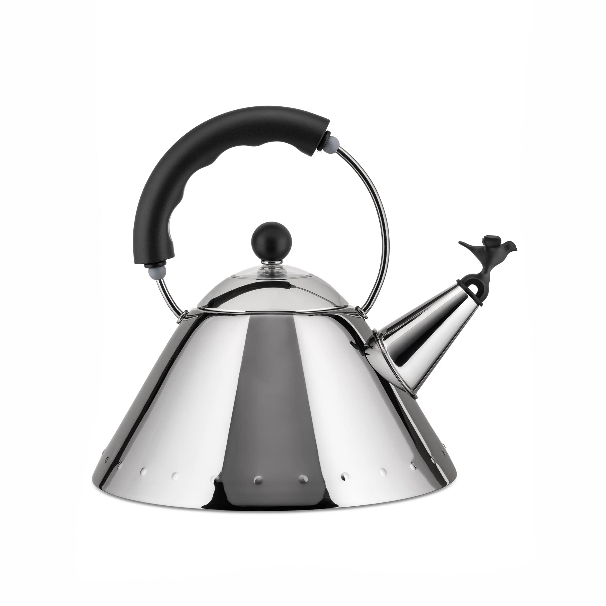 Alessi 9093 Bollitore Acciaio Azzurro Fischietto 2 L