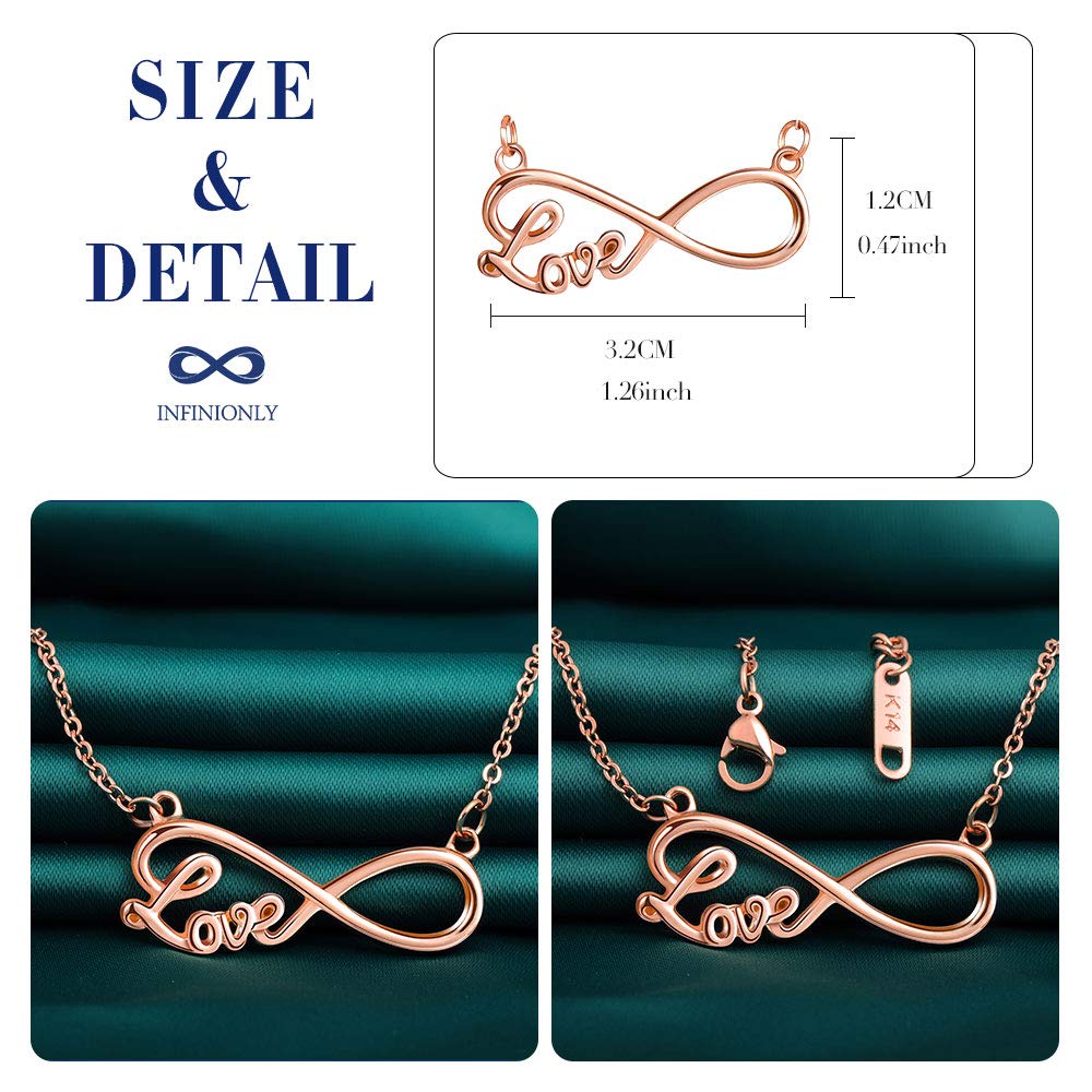 Infinionly Fashion collana infinito acciaio regolabile donna