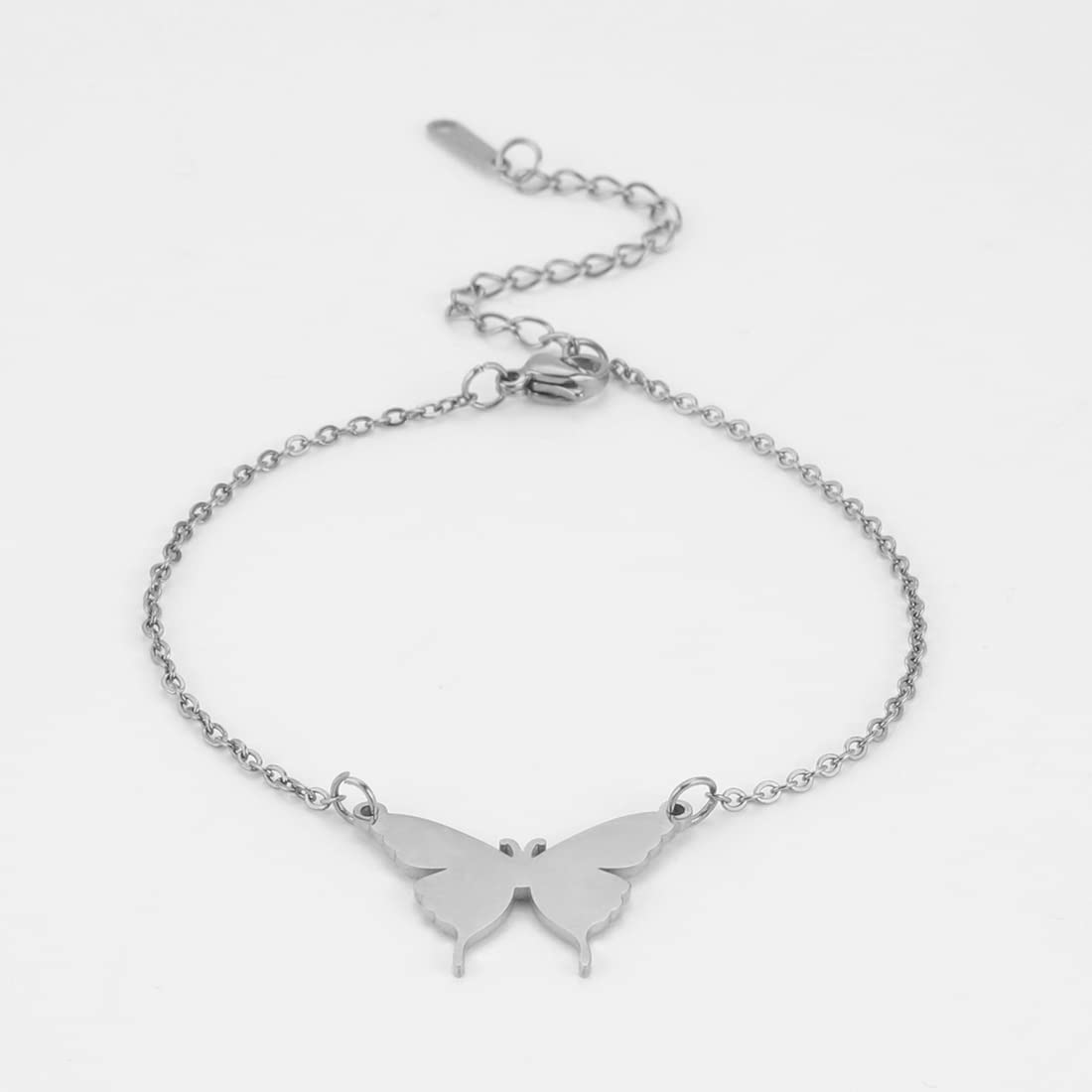 EUEAVAN Farfalla Bracciale bangle acciaio amicizia