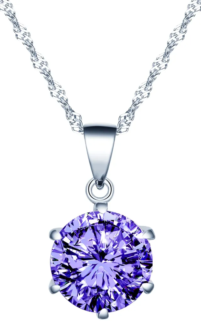 Infinionly Fashion collana argento 925 viola chiaro 45 cm