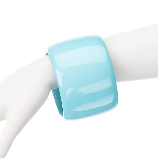 Chic Ad Hoc Bracciali Bangle Rigido Resina Azzurro