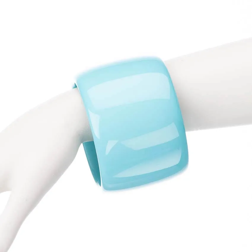 Chic Ad Hoc Bracciali Bangle Rigido Resina Azzurro