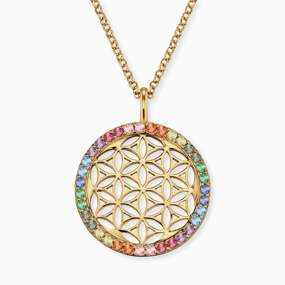 Engelsrufer Collana Fiore Vita Argento 925 Zirconi