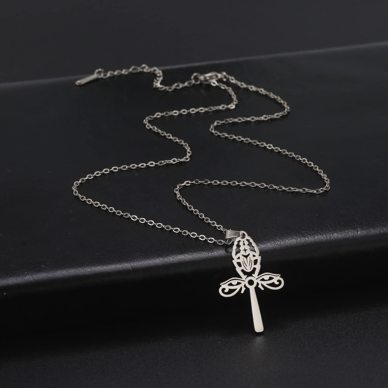 EUEAVAN collana Ankh argento croce egizia portafortuna