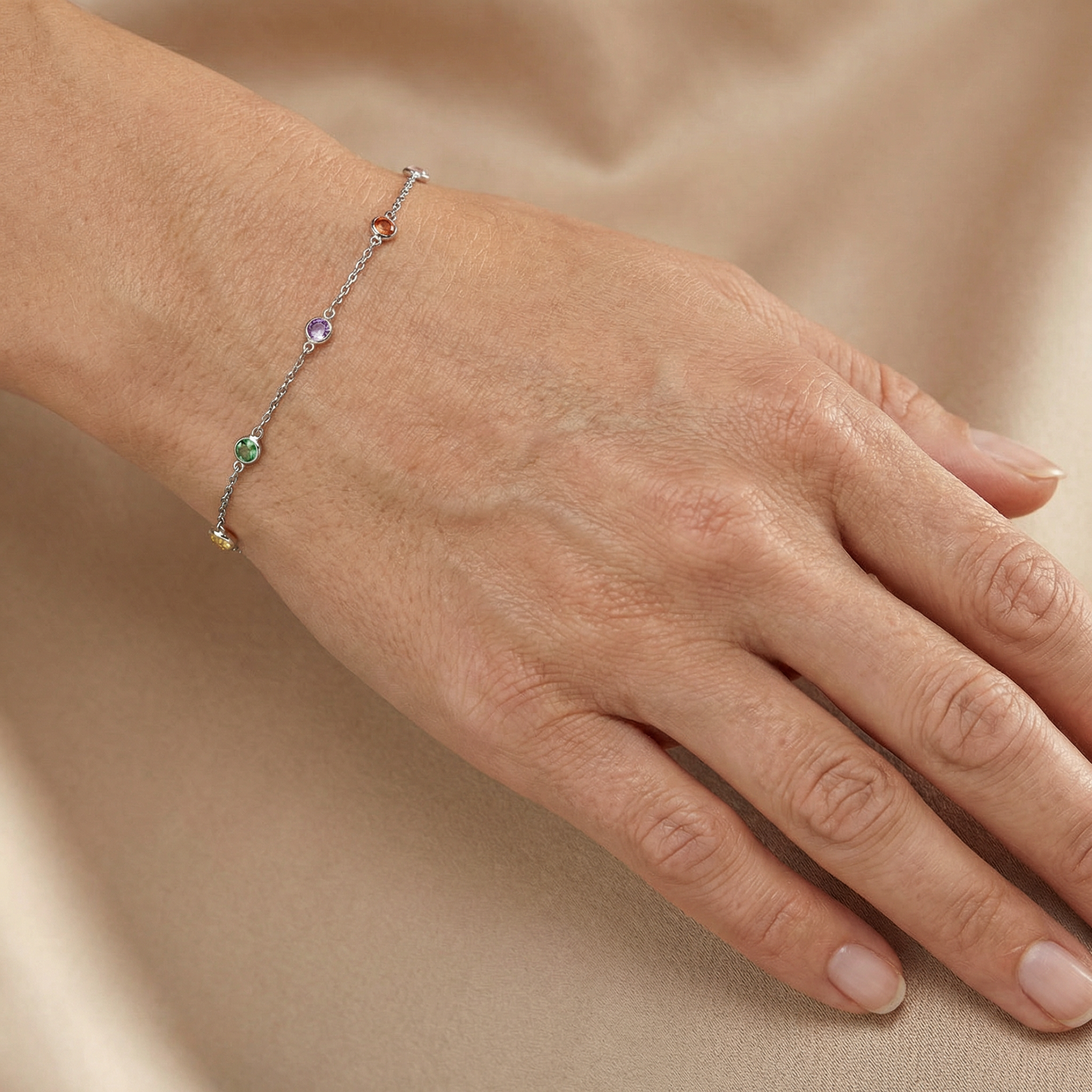 Engelsrufer Moonlight bracciale argento zirconia multicolor