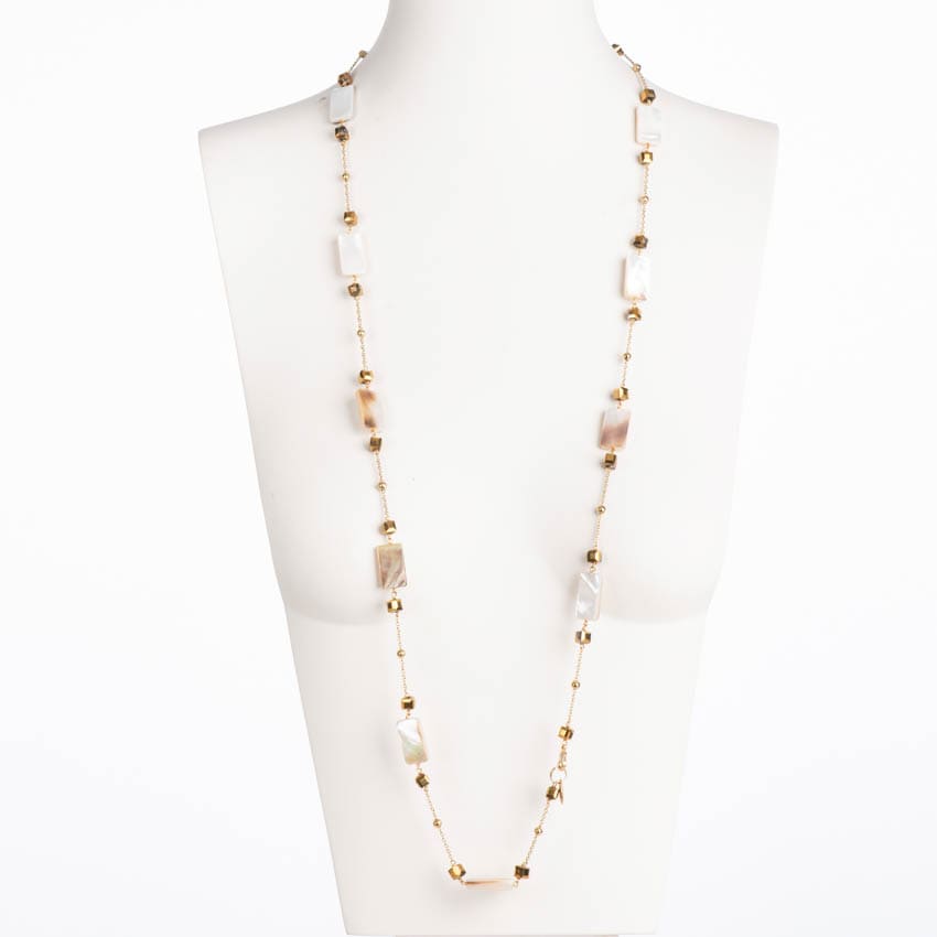 Chic Ad Hoc Collane lunga oro madreperla donna