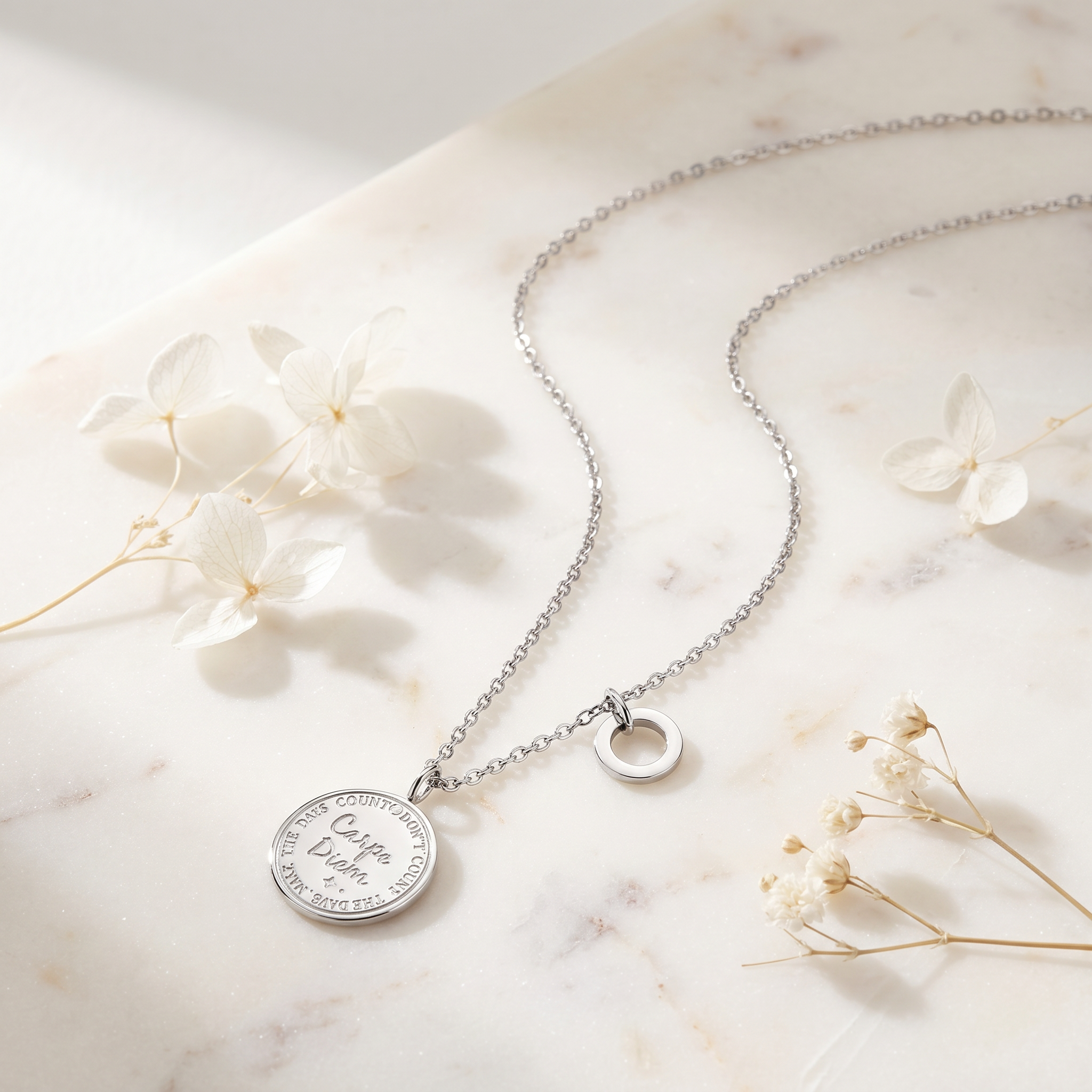 MySteel by Engelsrufer Carpe Diem Collana Argento Piastrina