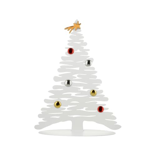 Alessi Bark BM06 albero Natale acciaio argento lucido 45 cm