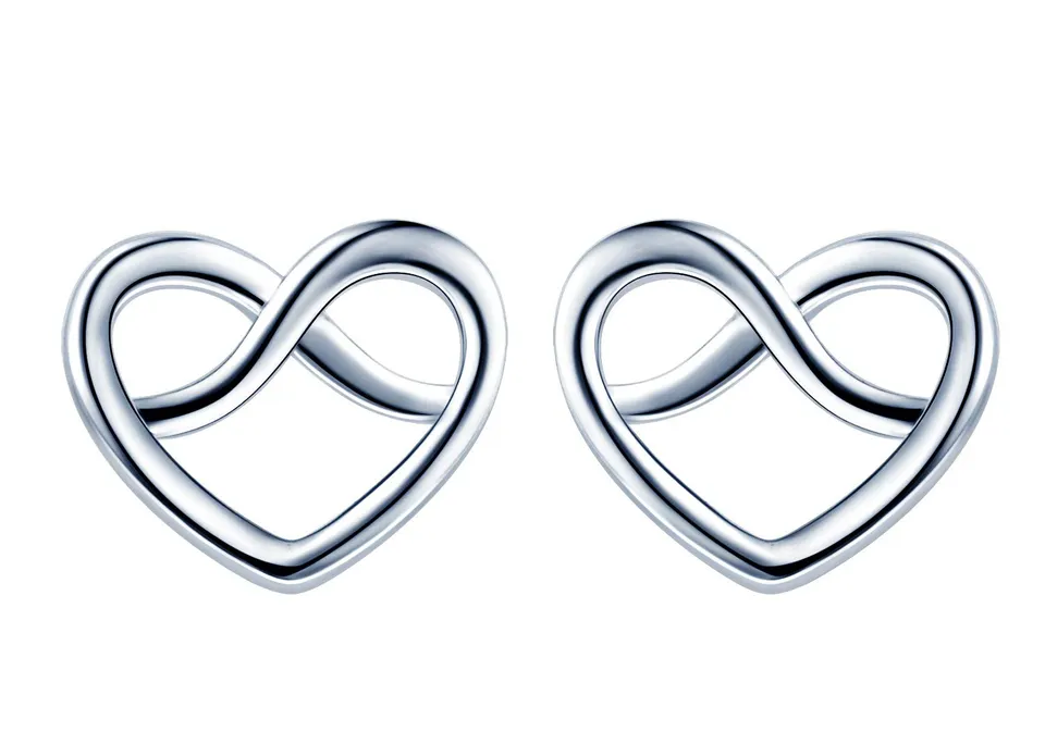 Infinionly Orecchini Cuore Argento 925 Infinito Donna