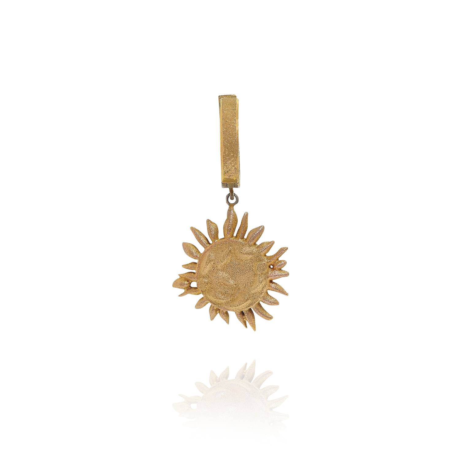 Le Sibille Sole mono orecchino titanio zaffiri 0.28 ct