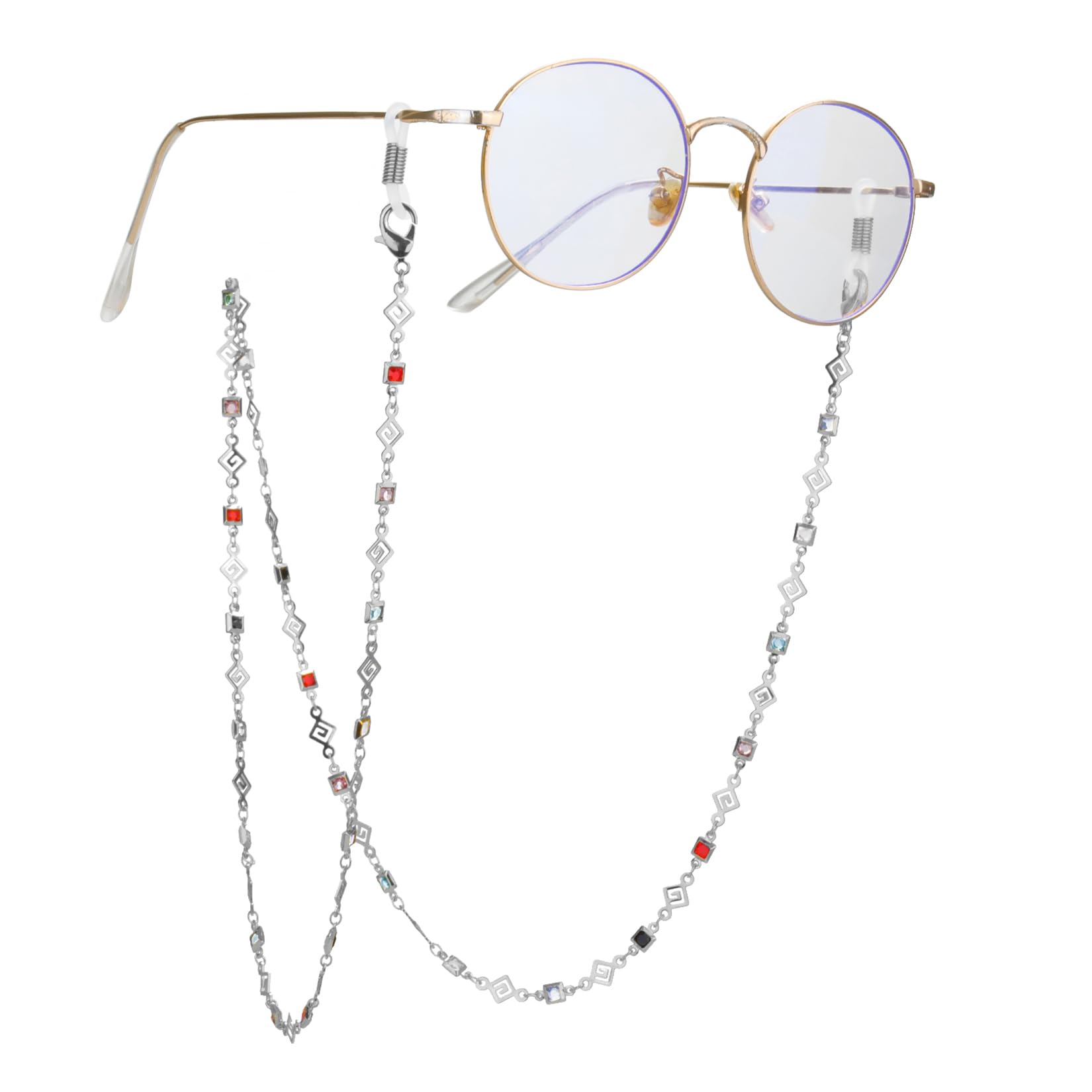 Eueavan Eyeglass cordino occhiali diamanti quadrati