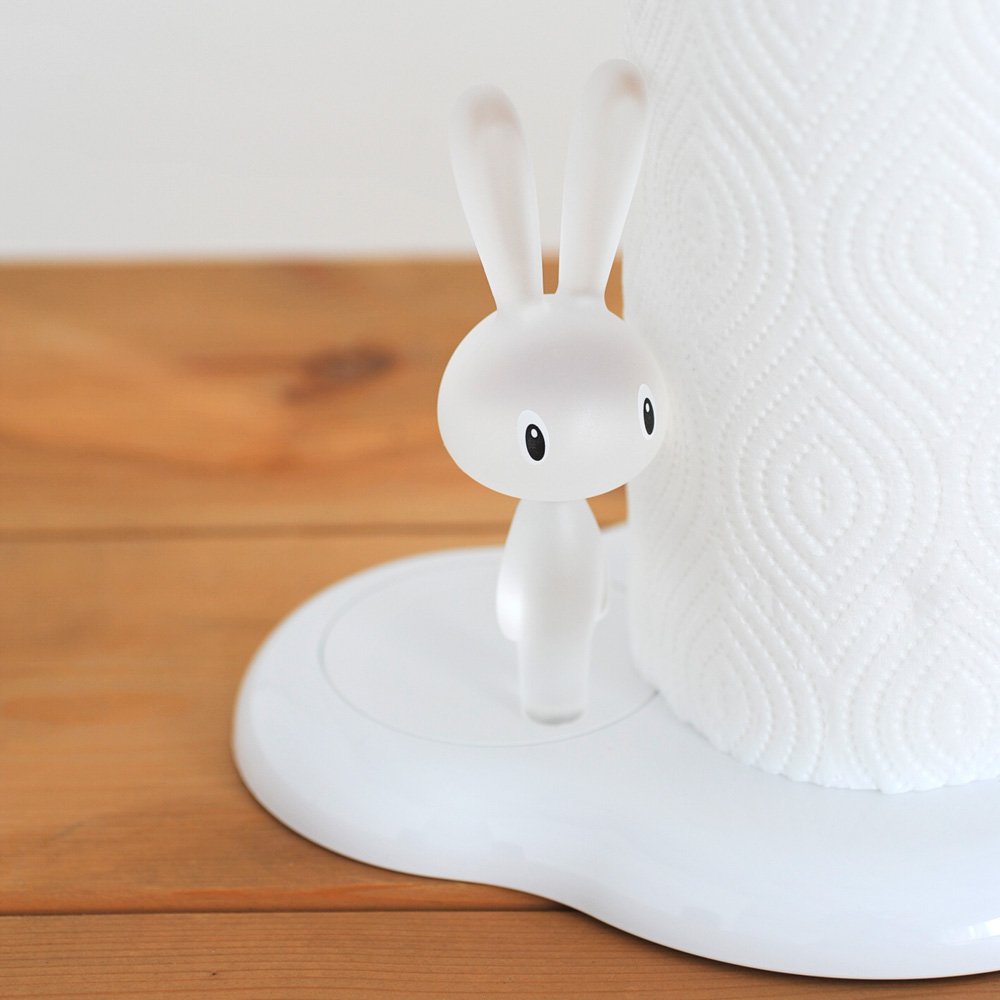 Alessi Bunny&Carrot ASG42 W portarotolo bianco resina