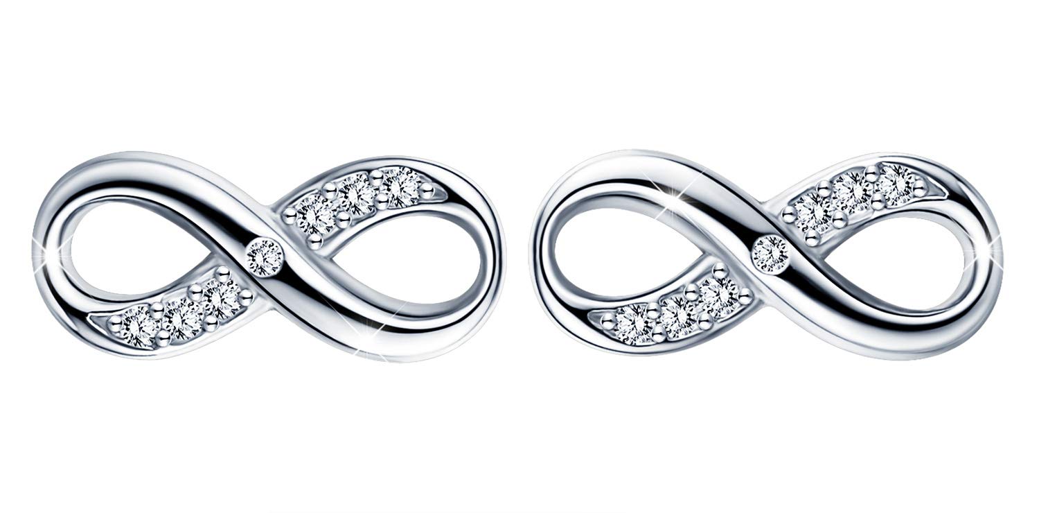 Infinionly Infinity orecchini argento 925 zirconi silver
