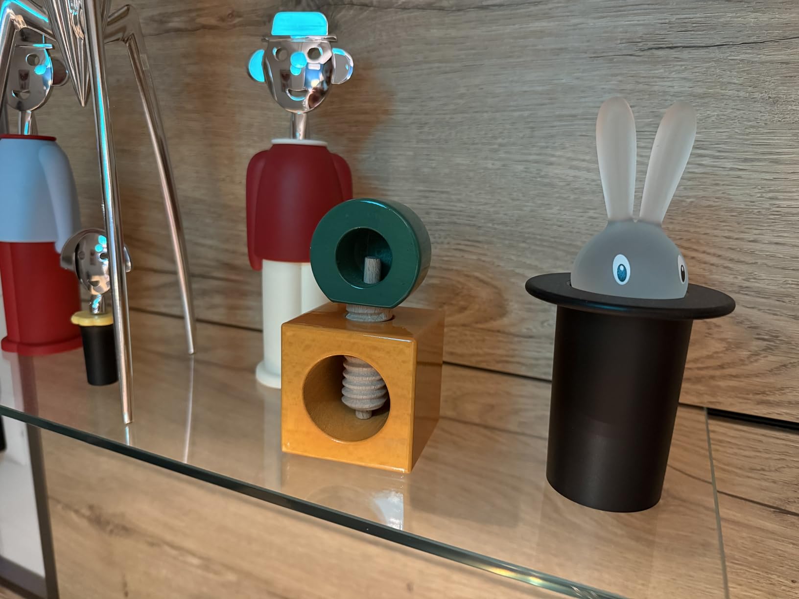 Alessi Twergi ES20 1 schiaccianoci legno giallo verde