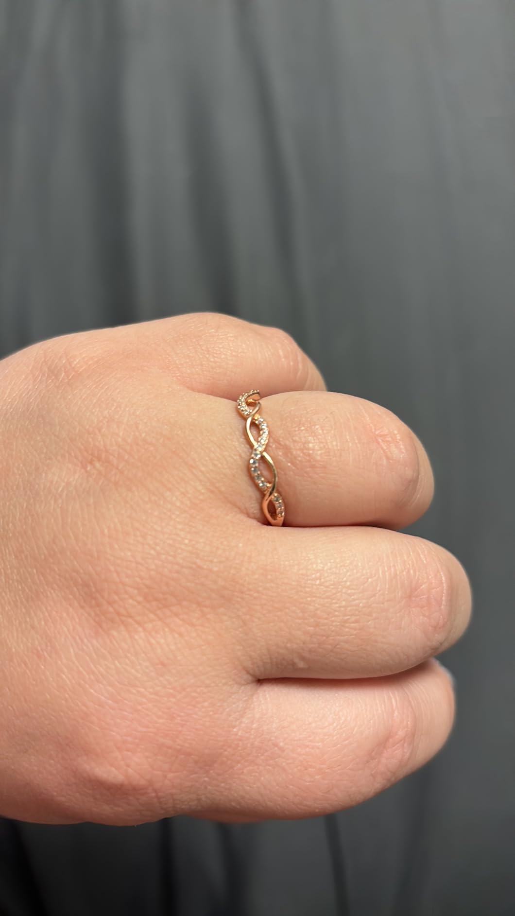 INFINIONLY Fashion Anello Infinito Argento 925 Regolabile Zirconi
