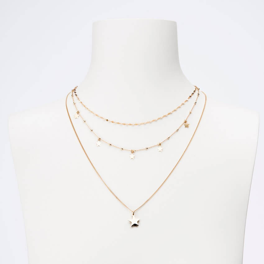 Chic Ad Hoc Collane collana girocollo ciondoli stelle oro