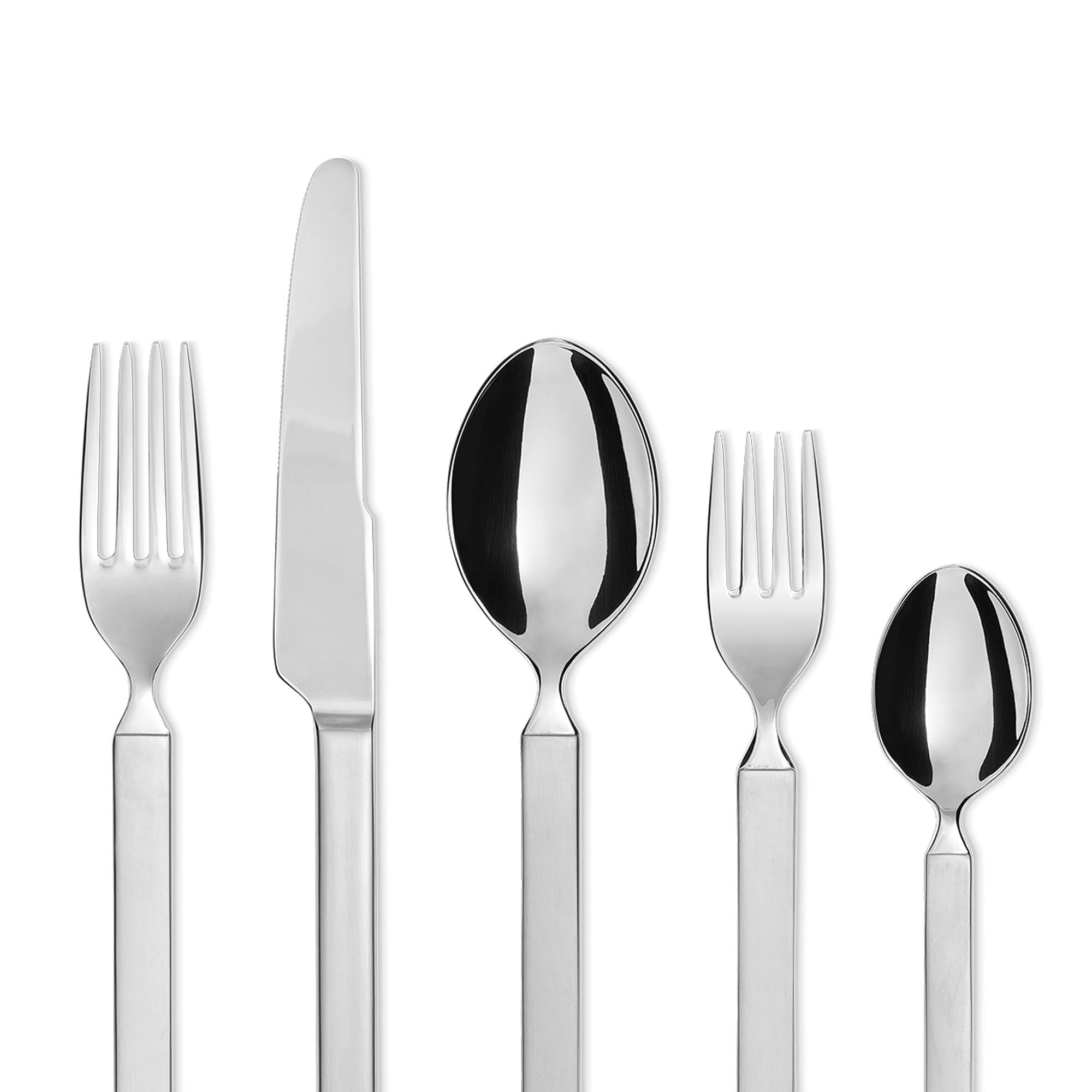 ALESSI Tavola 4180S5 Dry servizio posate 5 pezzi acciaio satinato