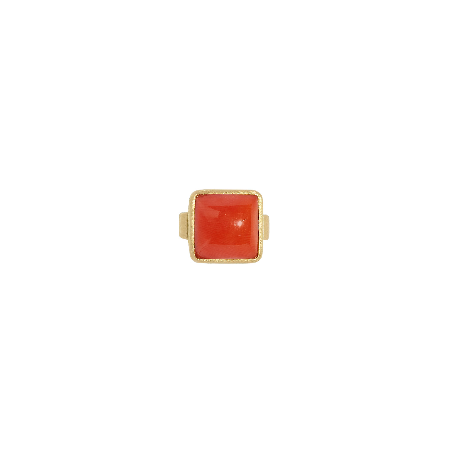 Le Sibille Anelli Cubo anello oro corallo rosso