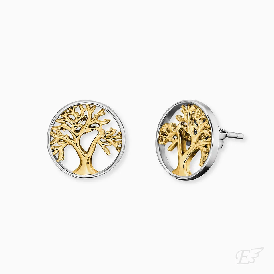 Engelsrufer Lebensbaum orecchini lobo bicolor argento 925