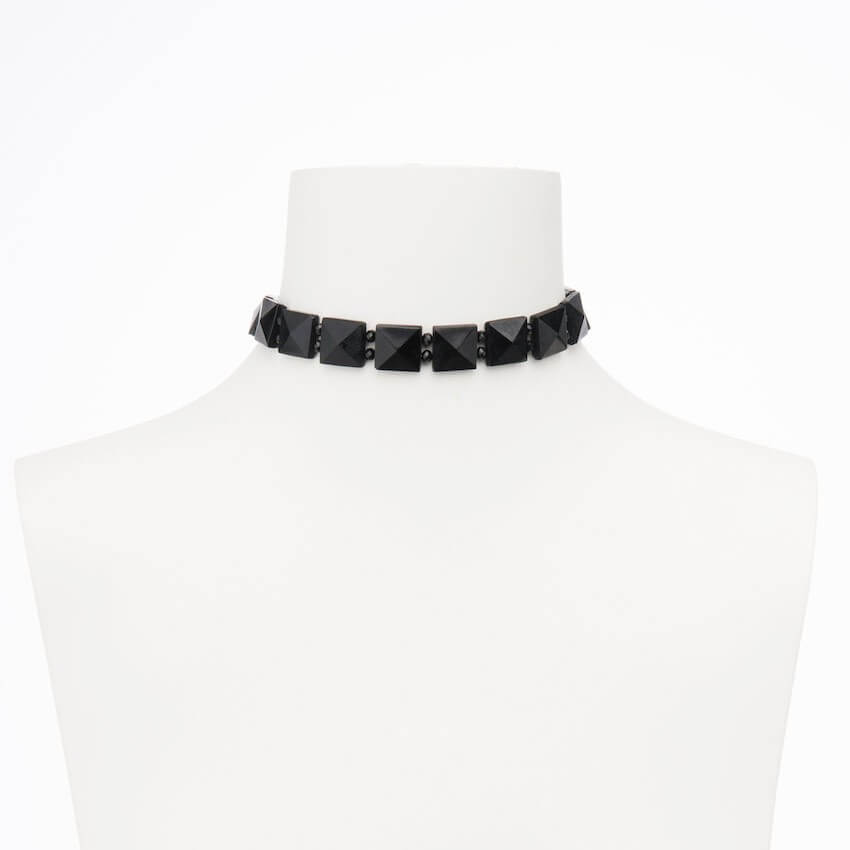 Chic Ad Hoc Collarino choker nero stretto da donna
