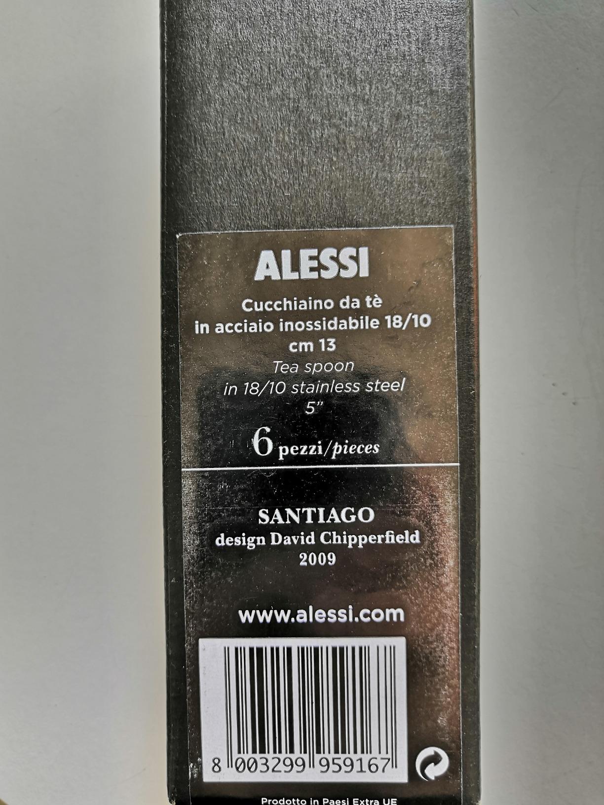 Alessi Santiago DC05/7 cucchiaino da tè acciaio set 6 13 cm