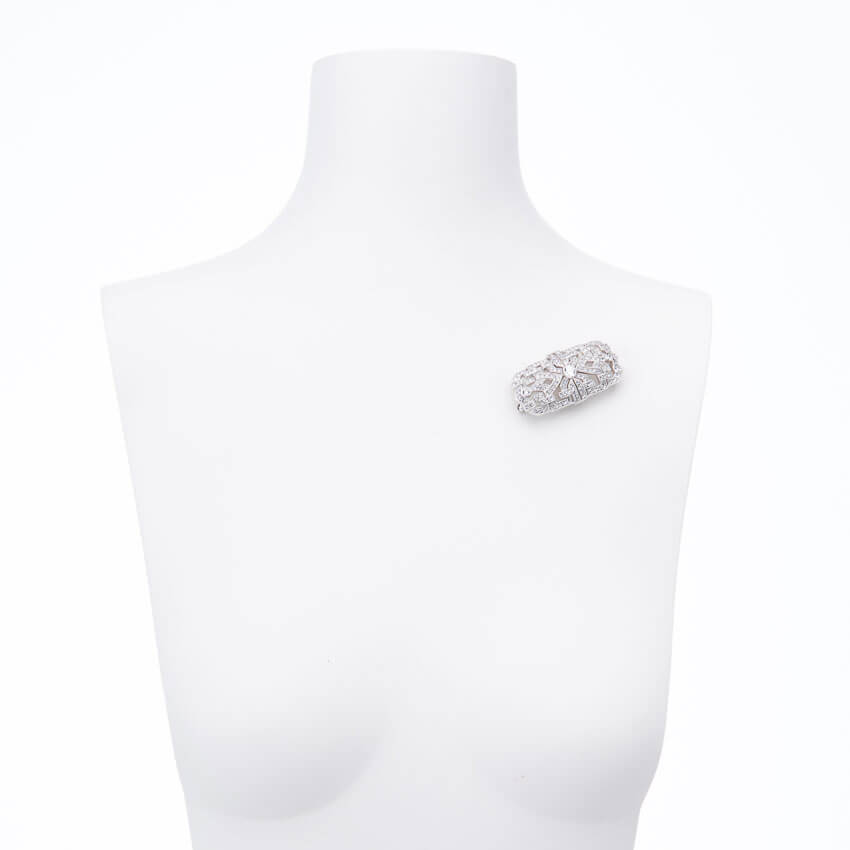 Chic Ad Hoc Spilla rettangolare liberty argento