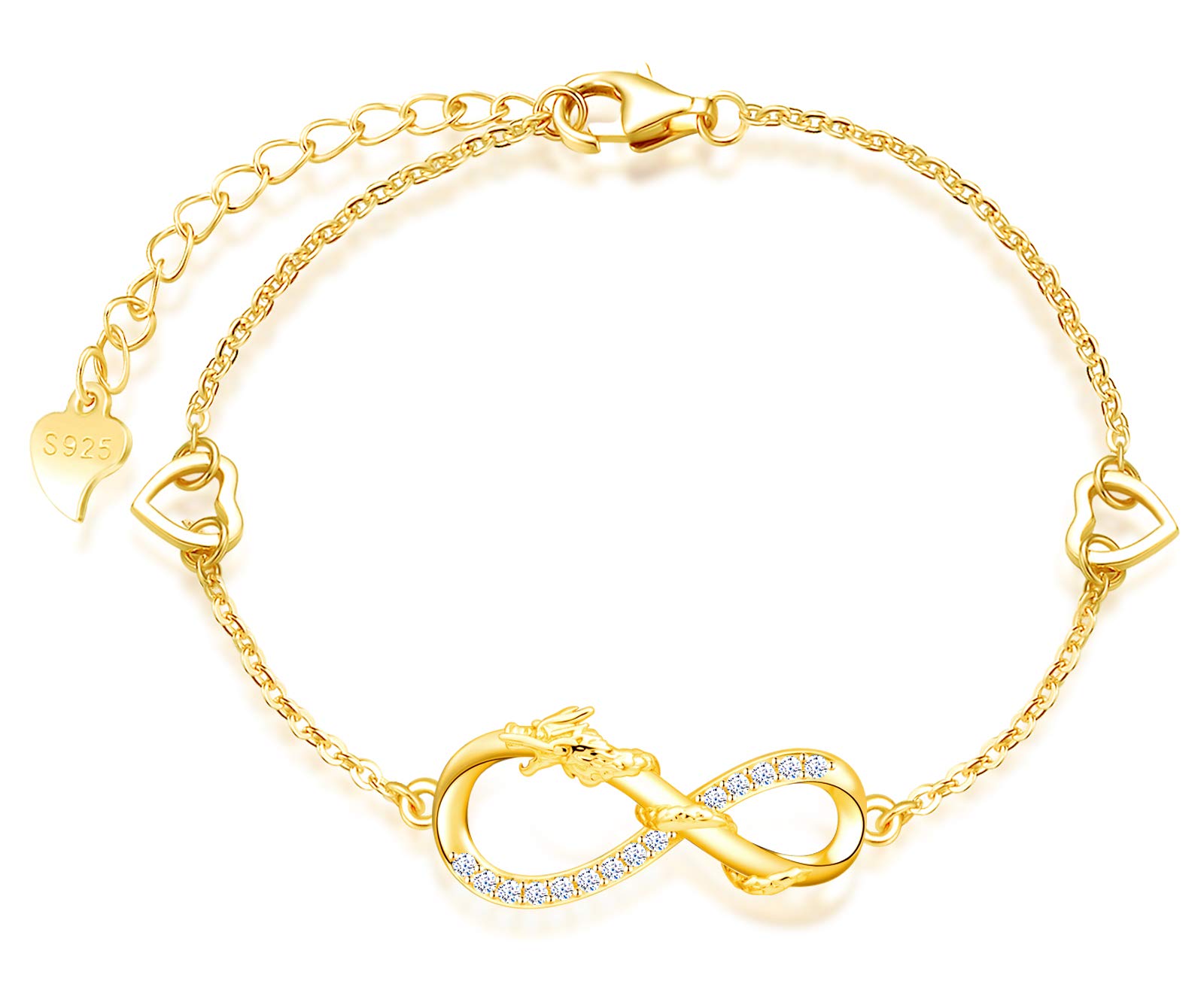 INFINIONLY Fashion Bracelets bracciale argento B-diamante zirconi