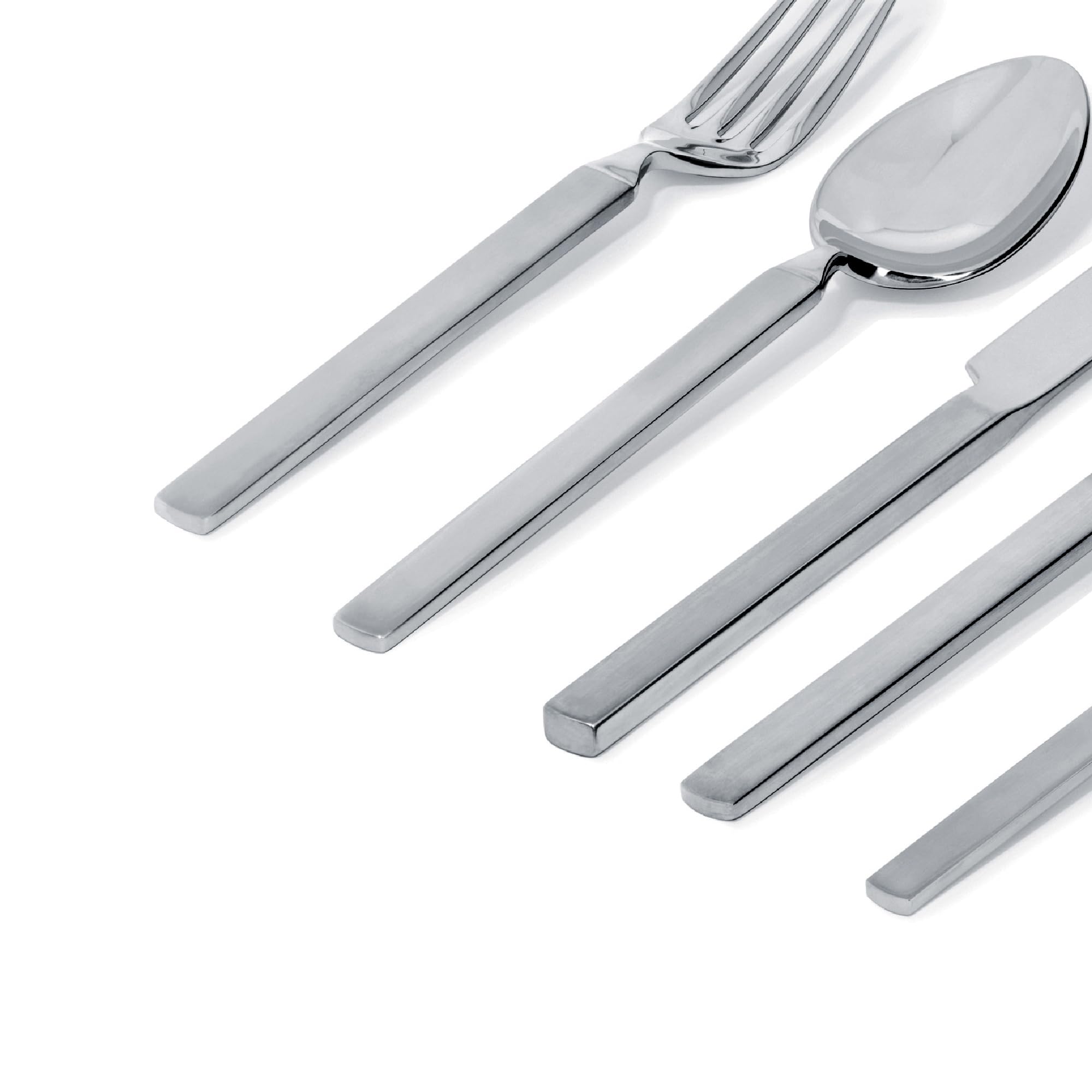 ALESSI Tavola 4180S5 Dry servizio posate 5 pezzi acciaio satinato