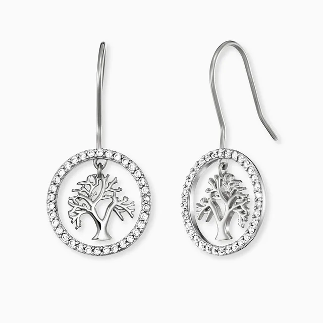 Engelsrufer Albero Vita Orecchini Pendenti Argento Zirconia