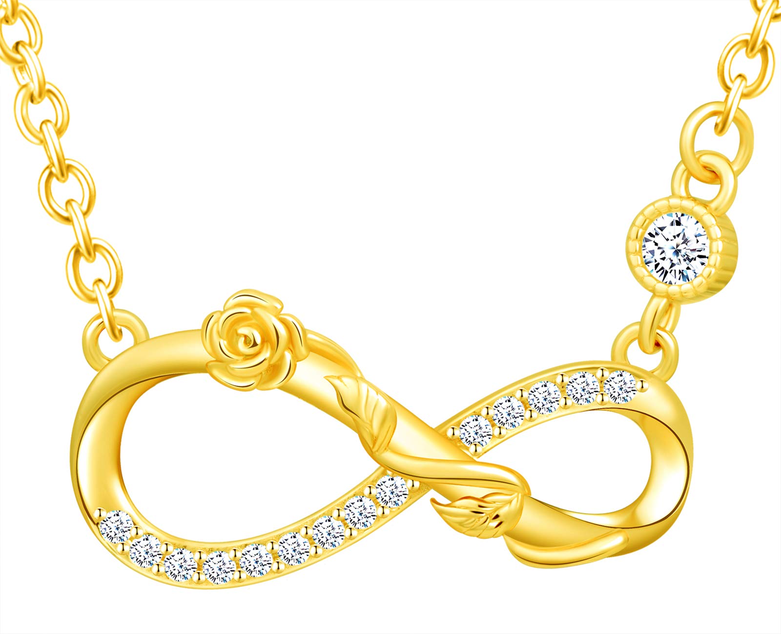 Infinionly Fashion collana oro infinito bracciale zirconi