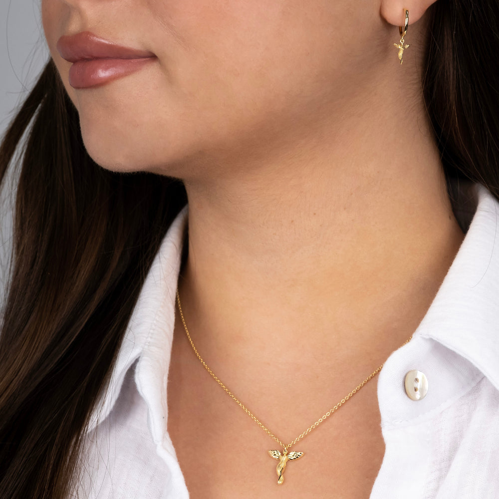 Engelsrufer Schutzengel collana argento 925 angelo oro