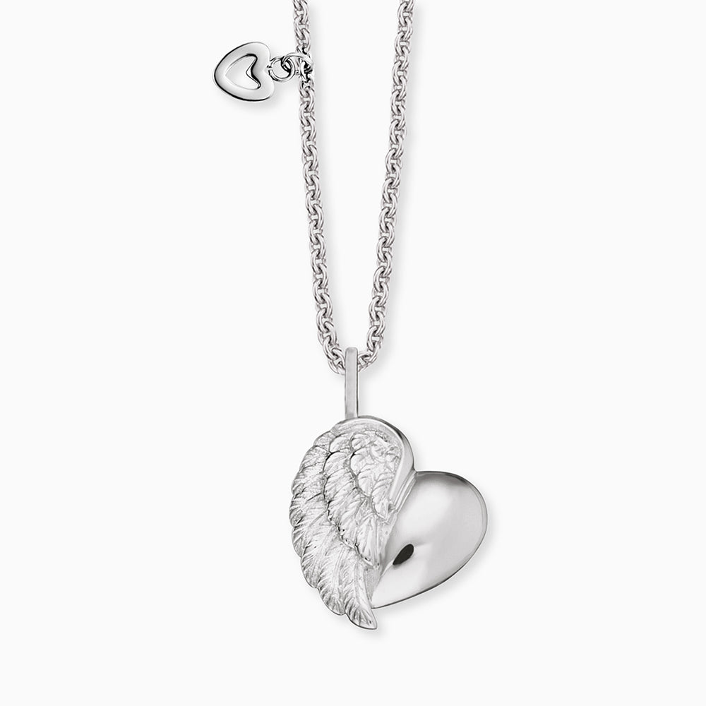 Engelsrufer Kinder Collana Bambina Cuore Alato Acciaio
