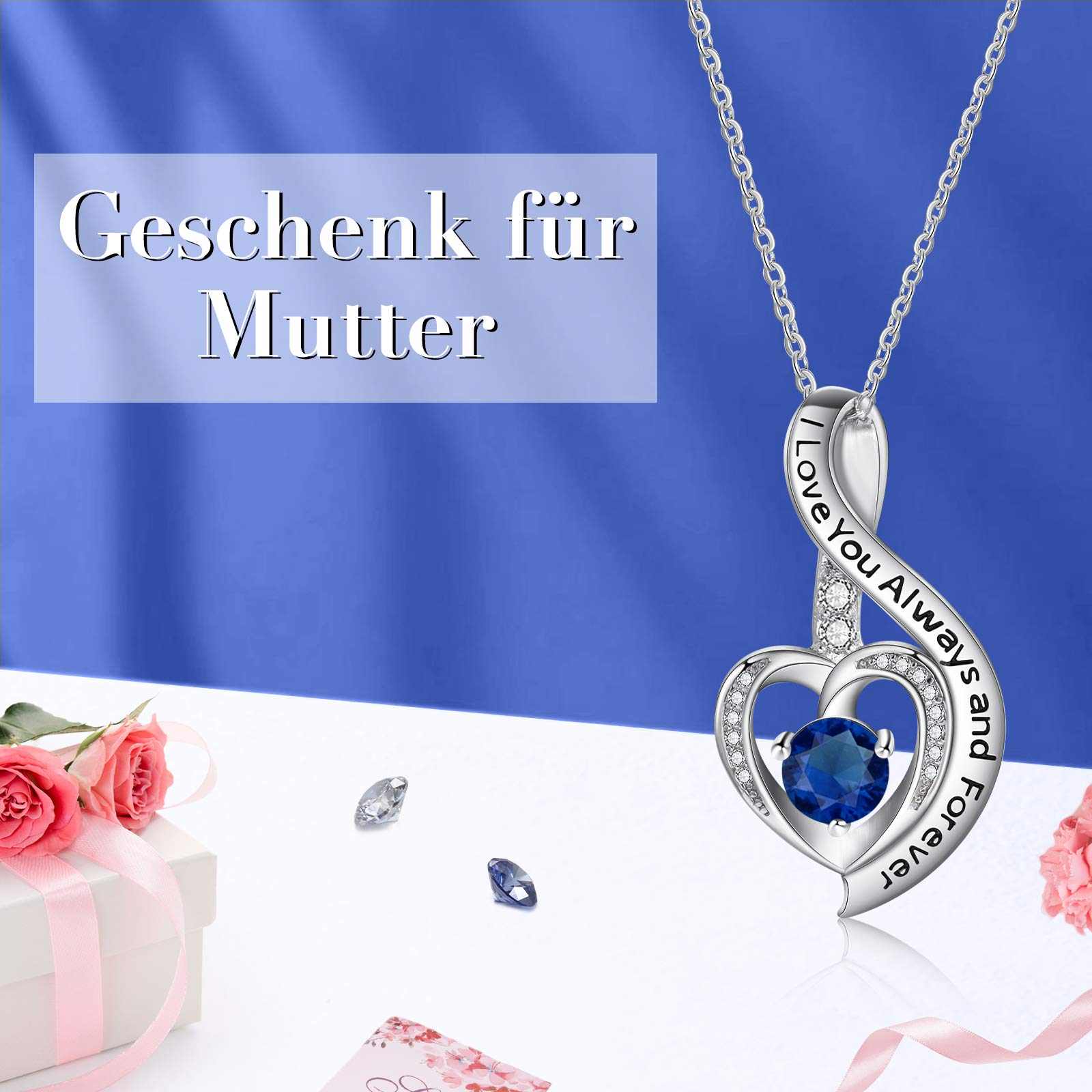 Jessemade Gioielli Collana cuore argento 925 regalo mamma