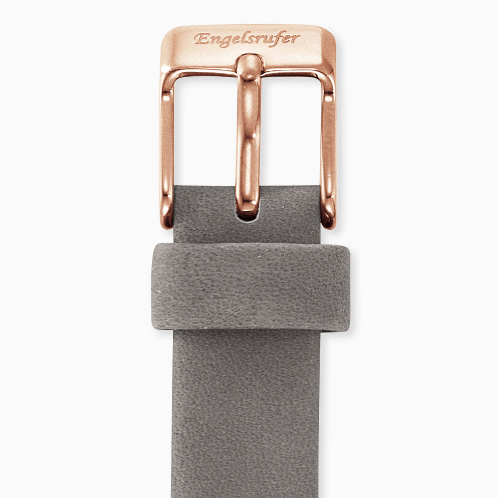 Engelsrufer Uhrenbänder cinturino pelle grigio 14 mm rosé