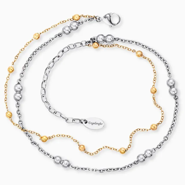Engelsrufer Little Moon cavigliera acciaio bicolor perle