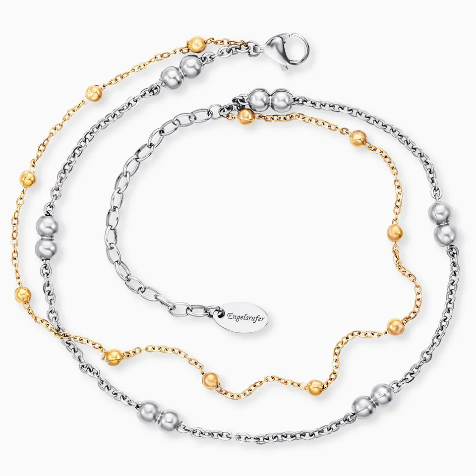 Engelsrufer Little Moon cavigliera acciaio bicolor perle