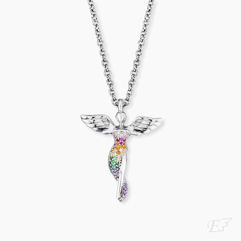Engelsrufer Angelo Collana Argento 925 Zirconi Multicolor