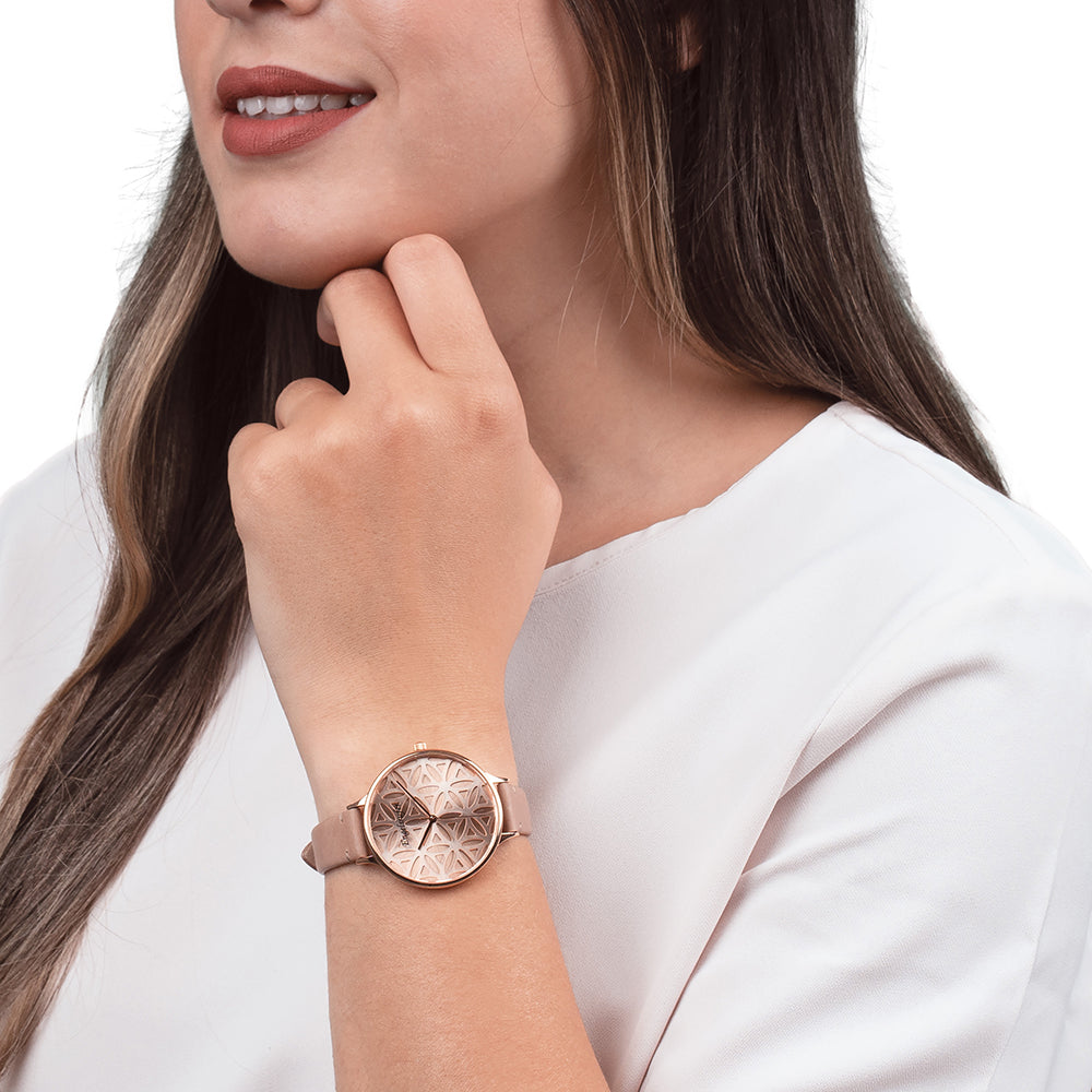 Engelsrufer Uhren Orologio Fiore Vita Oro Rosa Nabuk