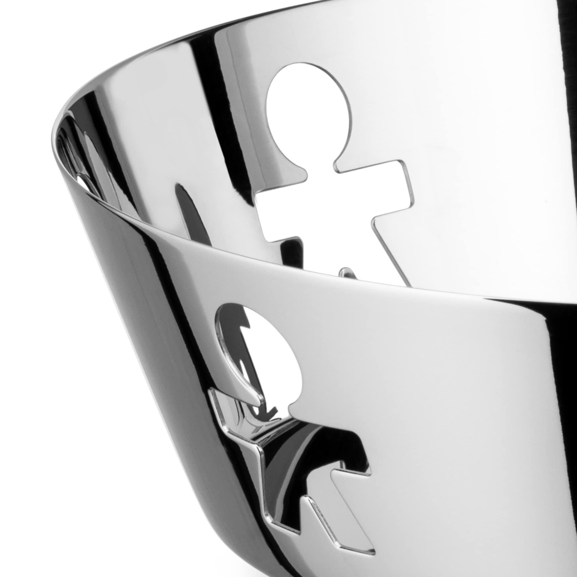 Alessi Girotondo AKK03 Cestino Acciaio Bordo Traforato 18cm