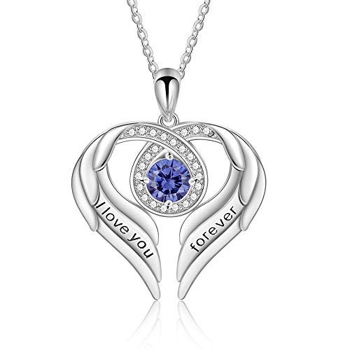 Jessemade Gioielli Collana Ala Argento 45cm Love Forever