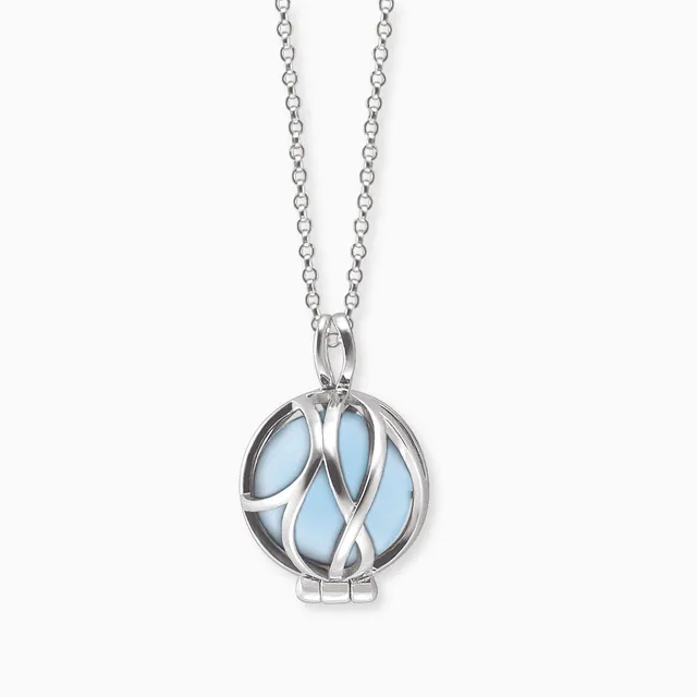 Engelsrufer Paradise collana argento 925 agata blu pietra energia