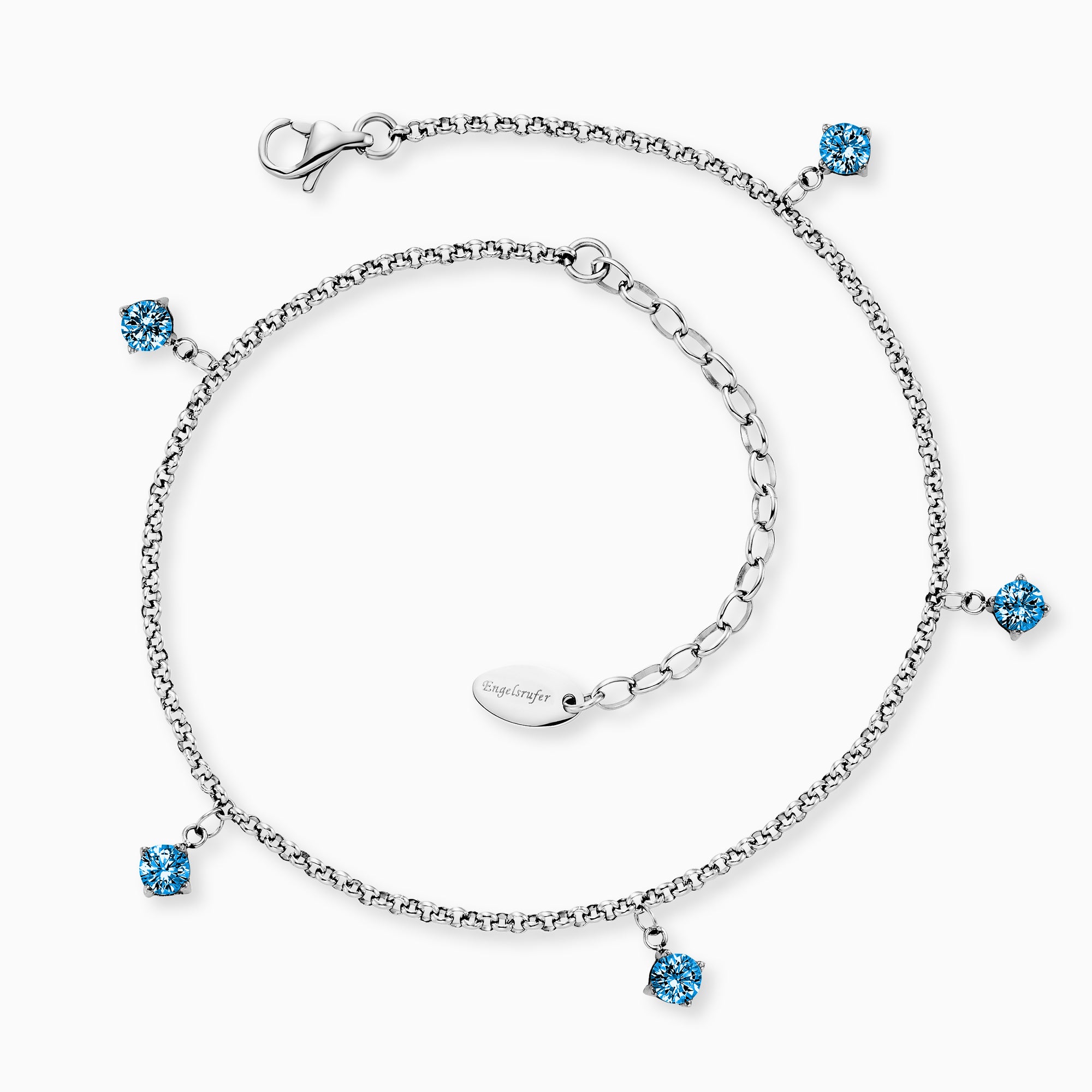 Engelsrufer Shiny cavigliera acciaio zirconia blu