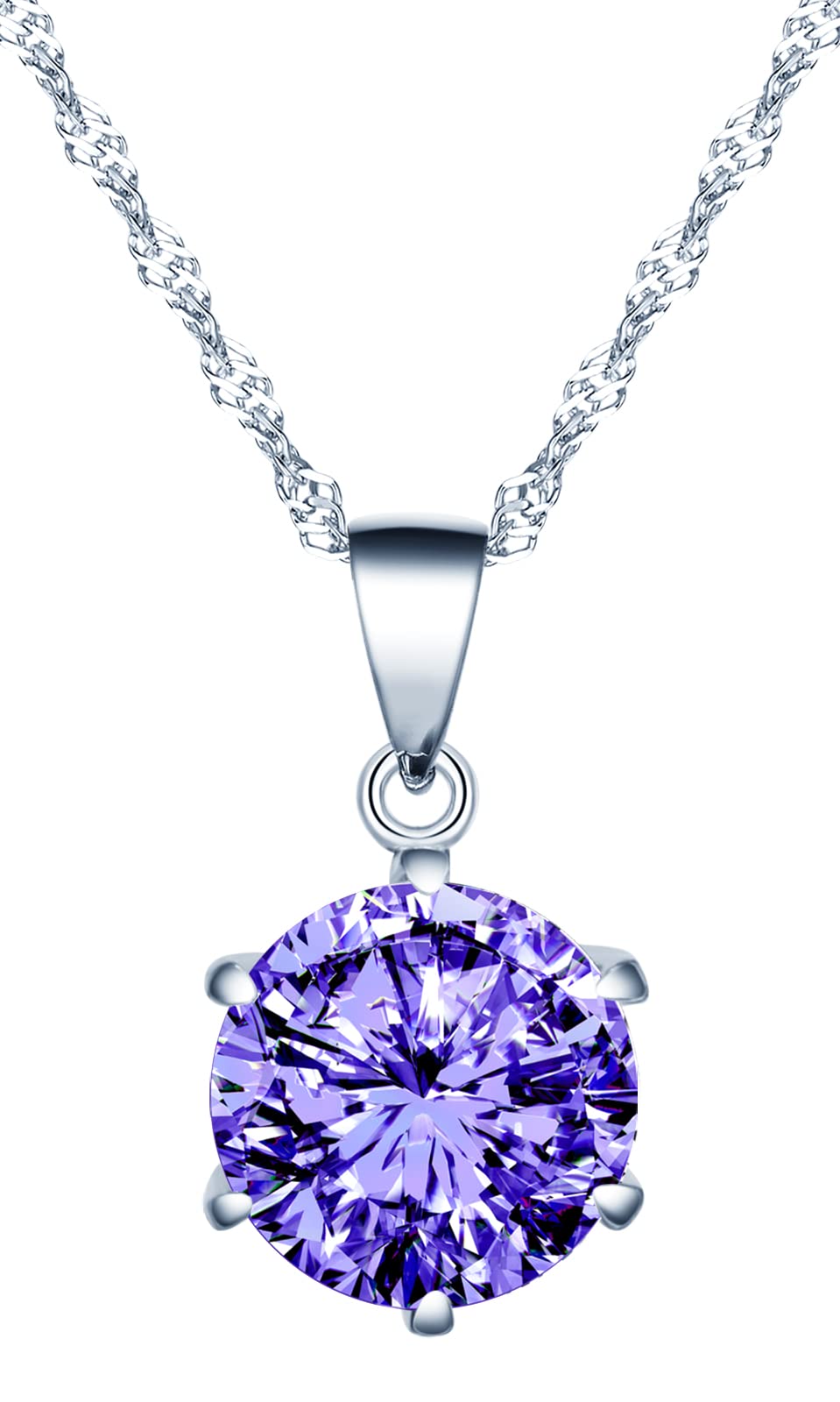 Infinionly Fashion collana argento 925 viola chiaro 45 cm