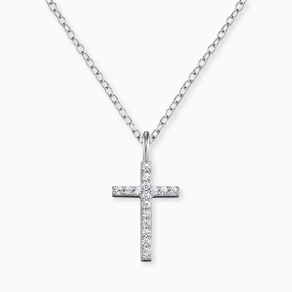 Engelsrufer Collana Croce Argento 925 Zirconia