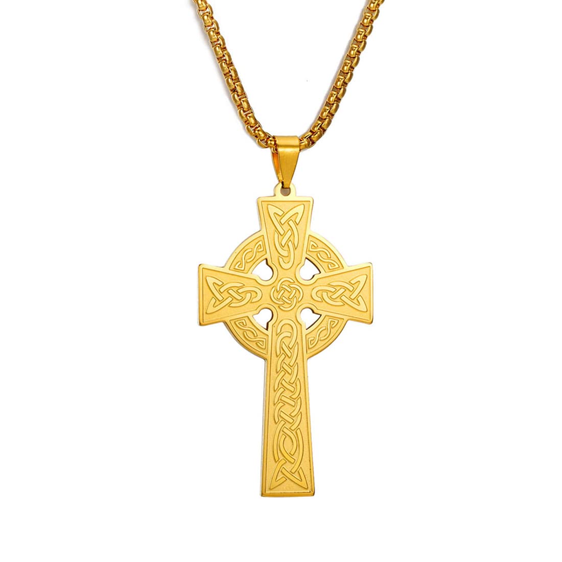 Eueavan Croce Celtica Collana Argento Ciondolo Religioso