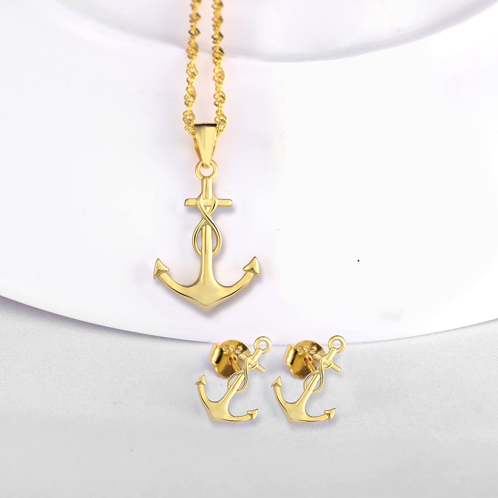 INFINIONLY Fashion D-sets parure infinito argento 925 oro