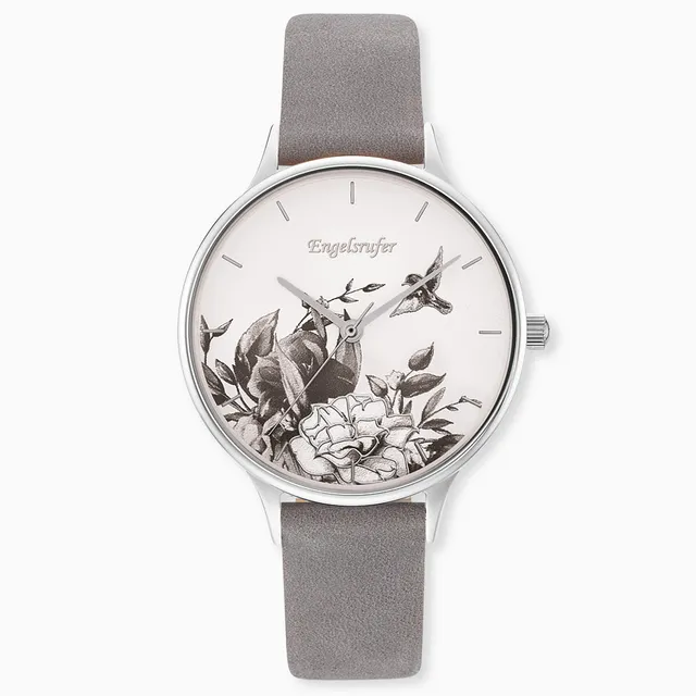 Engelsrufer Uhren Blume orologio acciaio grigio