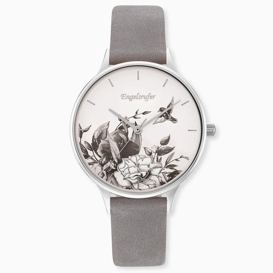 Engelsrufer Uhren Blume orologio acciaio grigio