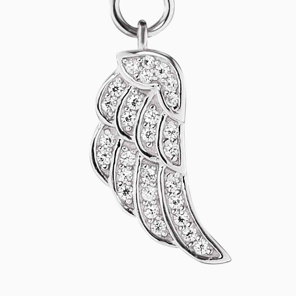 Engelsrufer Charms ciondolo argento Ala con zirconia
