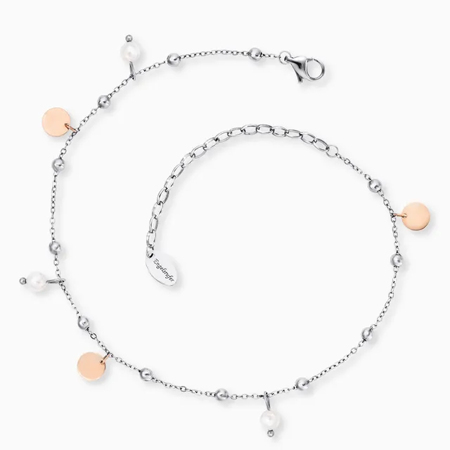 Engelsrufer Cavigliera Acciaio Bicolor Perle Charms